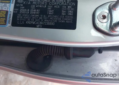 2017 Kia Sportage Lx z USA, uszkodzony, nr VIN KNDPMCAC8H7238890